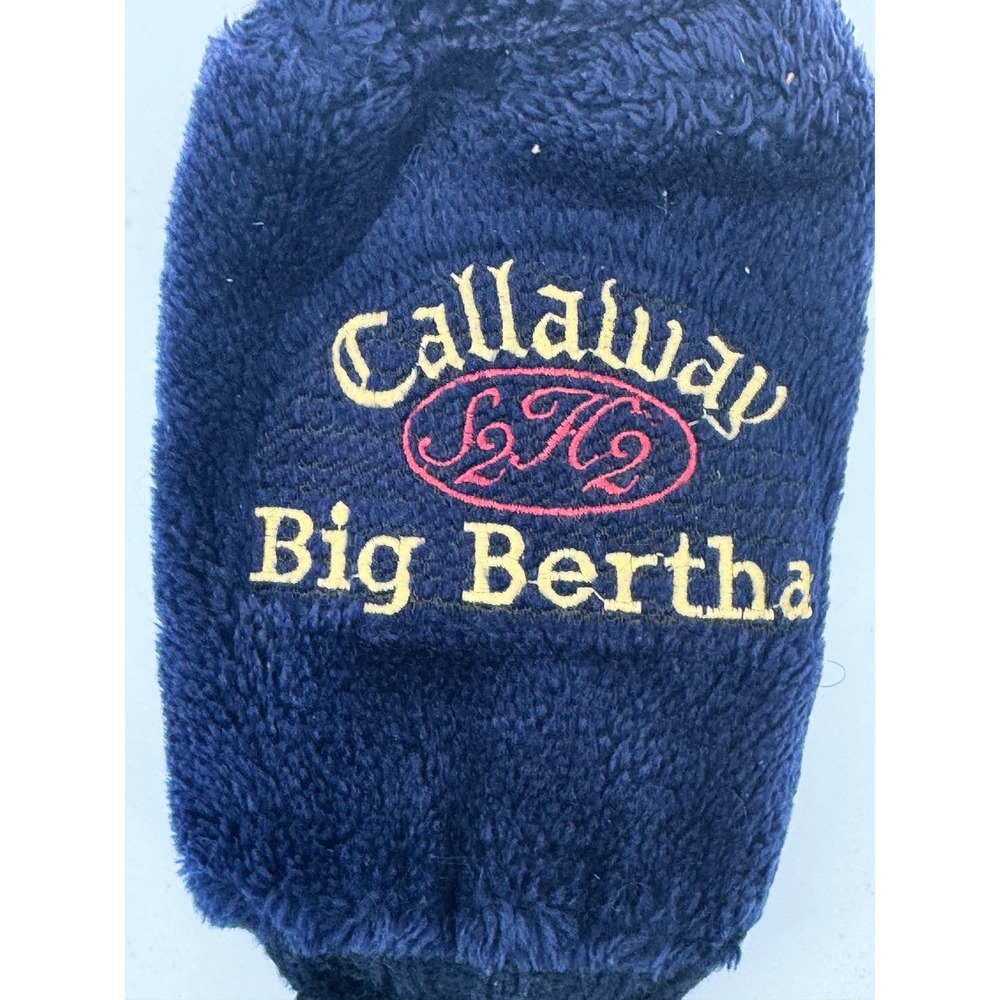 Callaway Big Bertha S2H2 Driver Headcover Navy Blue Vintage Knit Sock 1 Cover